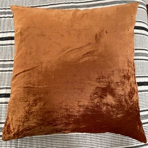 West Elm velvet pillow cover.